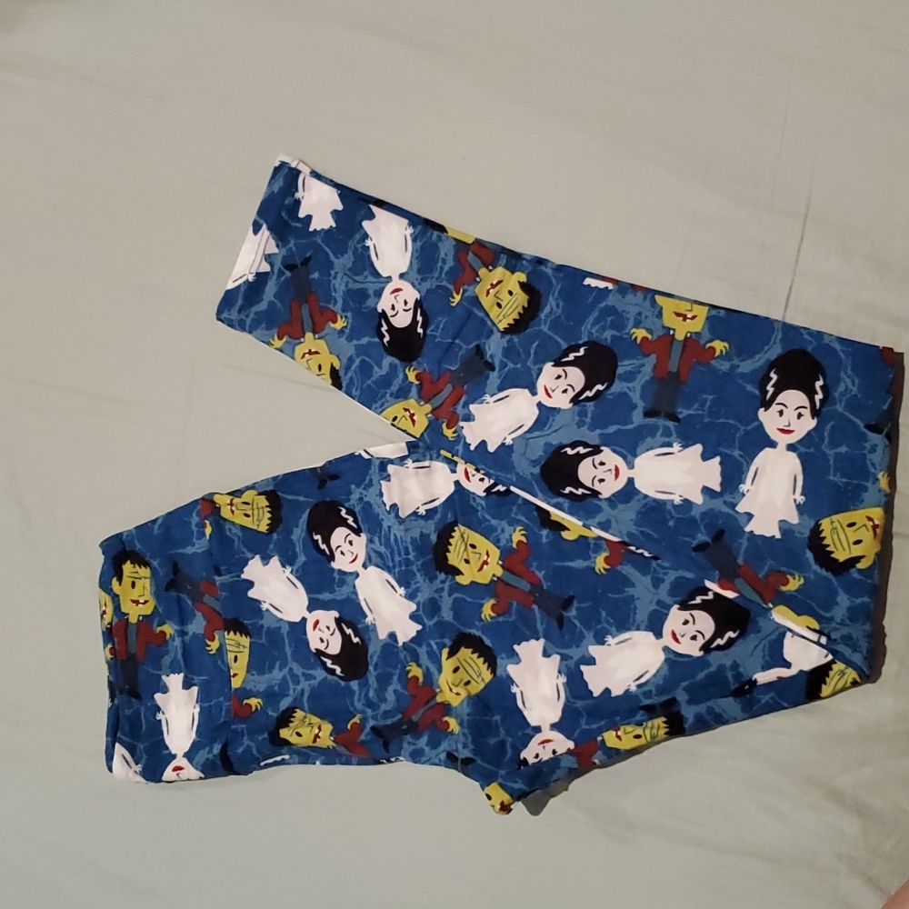 NWT LuLaRoe OS Halloween Leggings Frankenstein and Bride